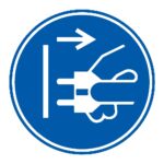 Señal / Cartel de Obligatorio desenchufar en caso de avería o mantenimiento