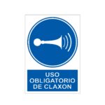 Señal / Cartel de Uso obligatorio de claxon