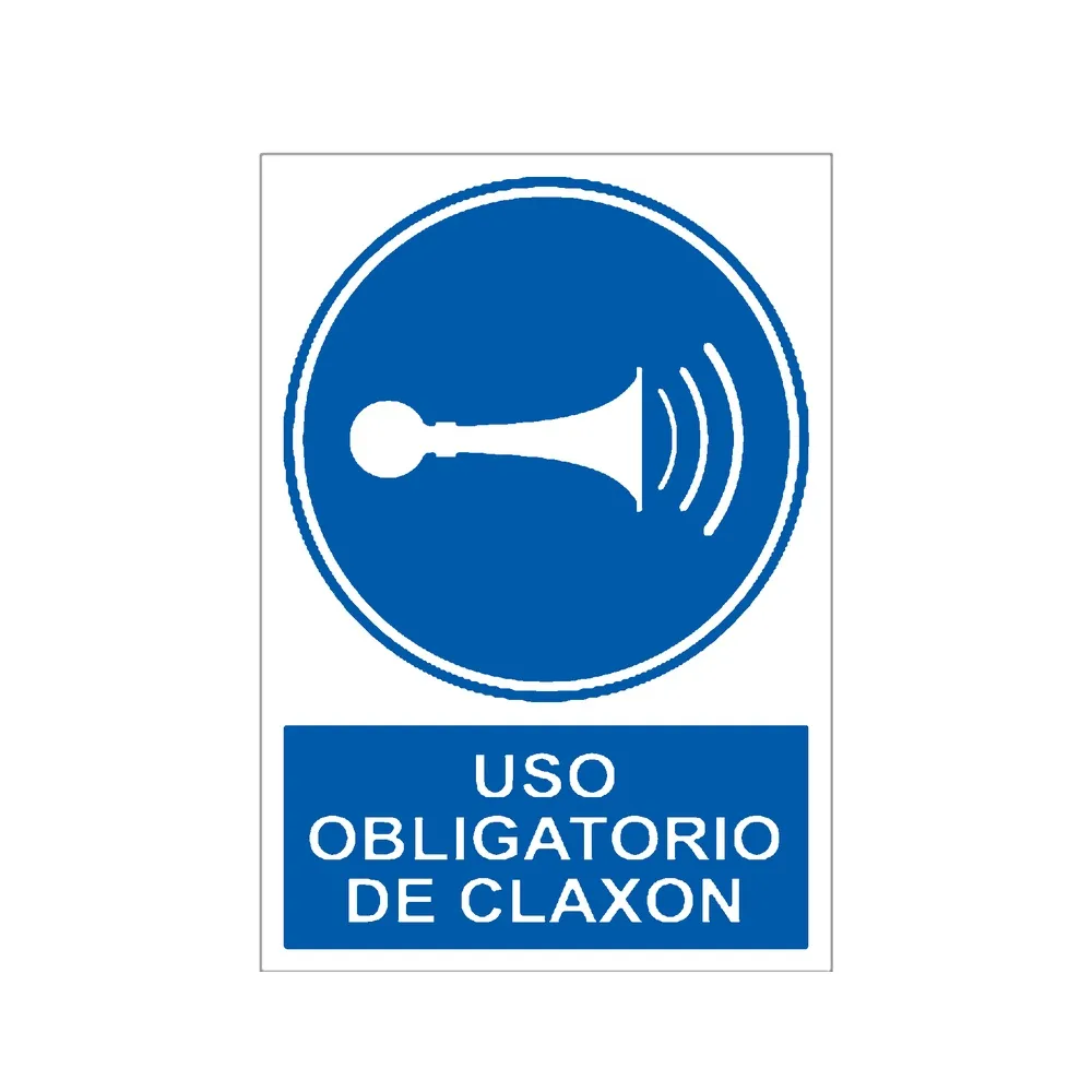 Señal / Cartel de Uso obligatorio de claxon