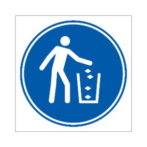Señal / Cartel de Uso obligatorio de las papeleras