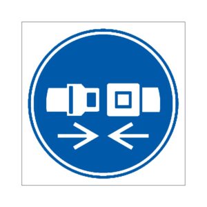 Señal / Cartel de Uso obligatorio de cinturón de seguridad