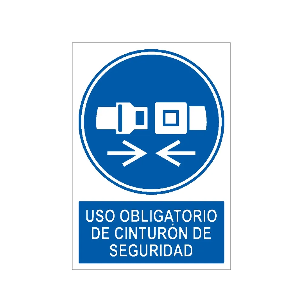 Señal / Cartel de Uso obligatorio de cinturón de seguridad