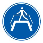 Señal / Cartel de Obligatorio utilizar el paso elevado