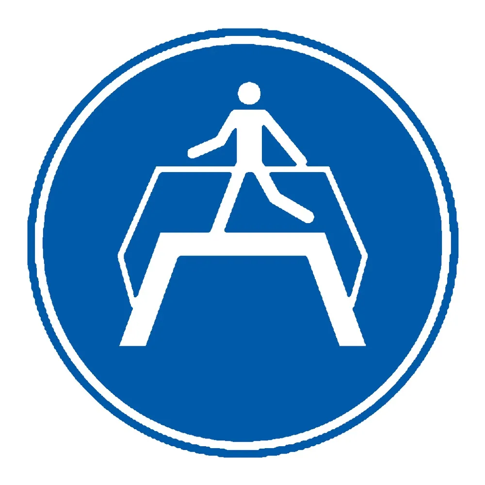 Señal / Cartel de Obligatorio utilizar el paso elevado