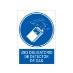 Señal / Cartel de Uso obligatorio de detector de gas