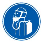 Señal / Cartel de Uso obligatorio de equipo de respiración autónomo