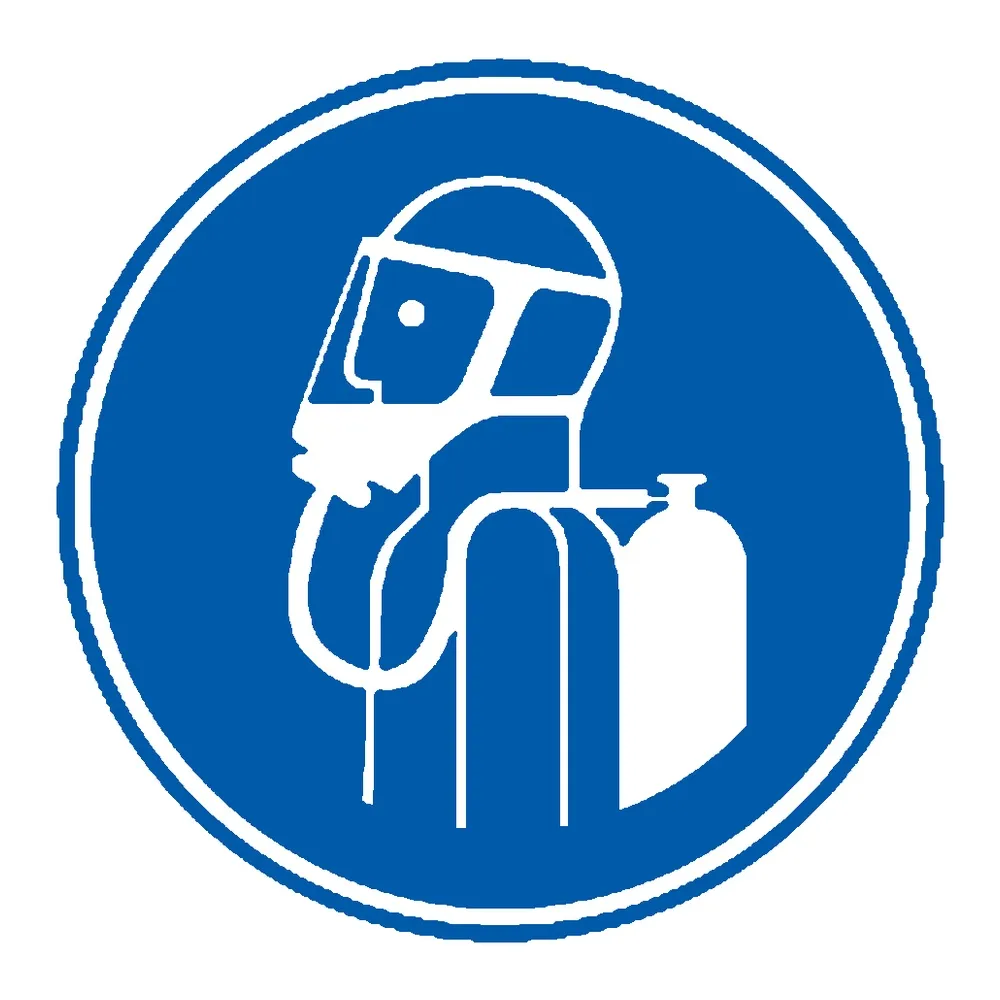Señal / Cartel de Uso obligatorio de equipo de respiración autónomo