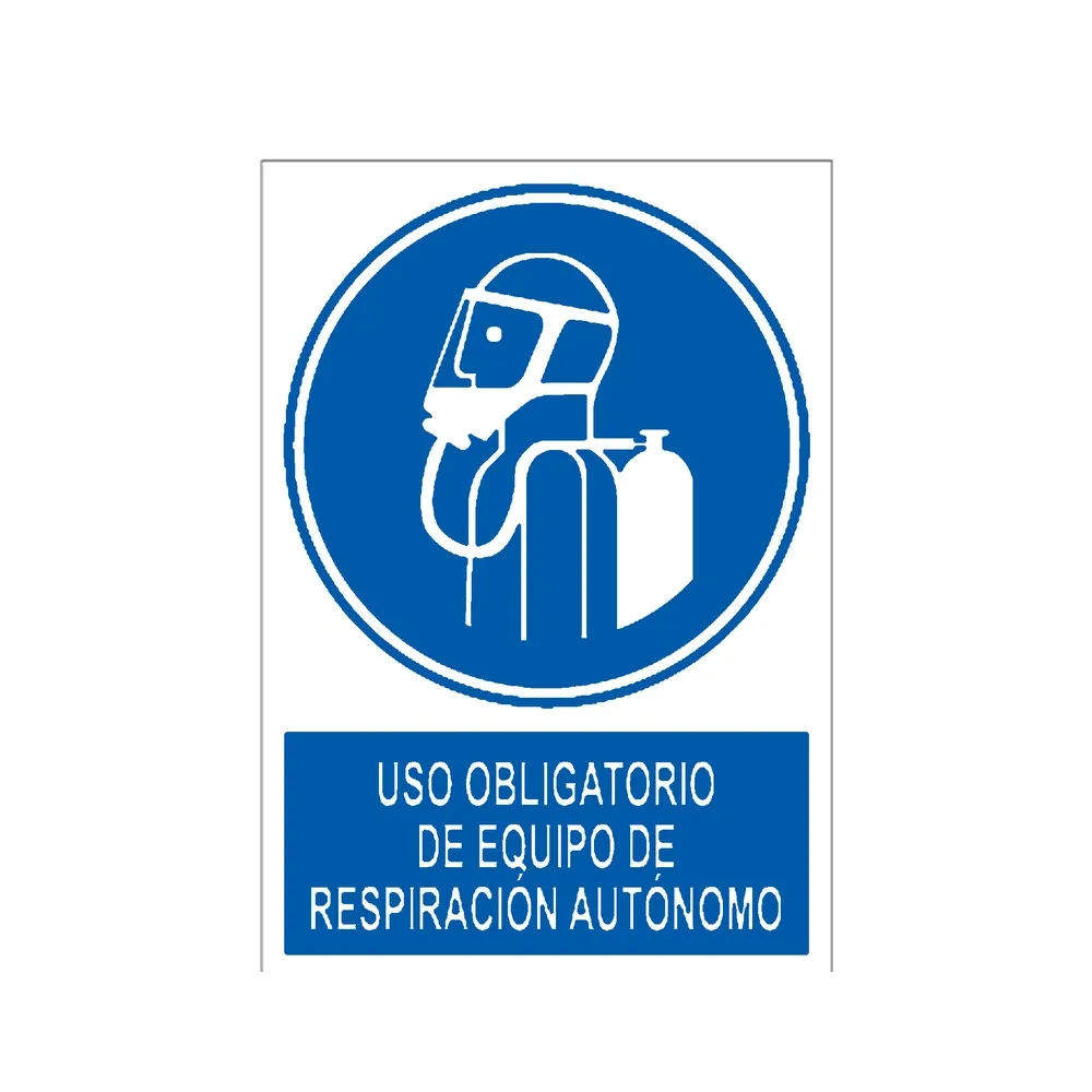 Señal / Cartel de Uso obligatorio de equipo de respiración autónomo