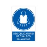 Señal / Cartel de Uso obligatorio de chaleco salvavidas