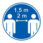 Señal / Cartel de Mantenga la distancia de seguridad
