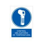 Señal / Cartel de Control obligatorio de temperatura