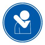 Señal / Cartel de Tosa o estornude sobre el codo