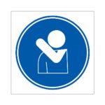 Señal / Cartel de Tosa o estornude sobre el codo