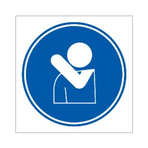 Señal / Cartel de Tosa o estornude sobre el codo
