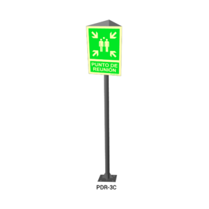 Poste punto de reunión 3 caras