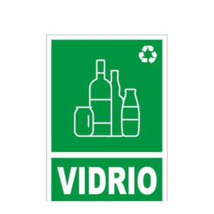 Señal / cartel de Reciclaje — vidrio
