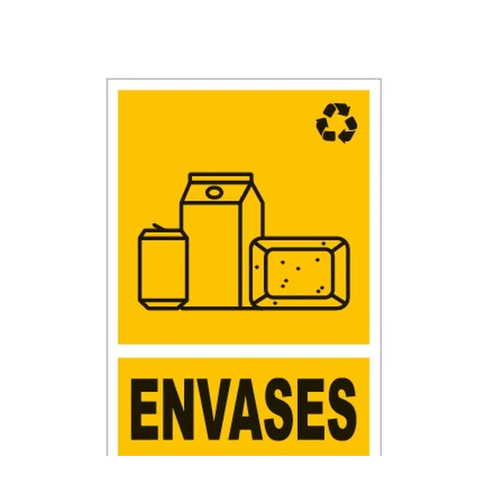 Señal / cartel de Reciclaje — envases