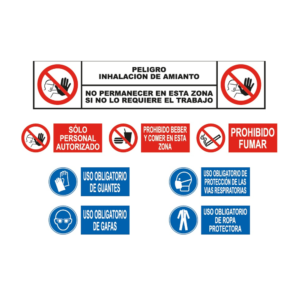 Cartel combinado amianto COMBI-20