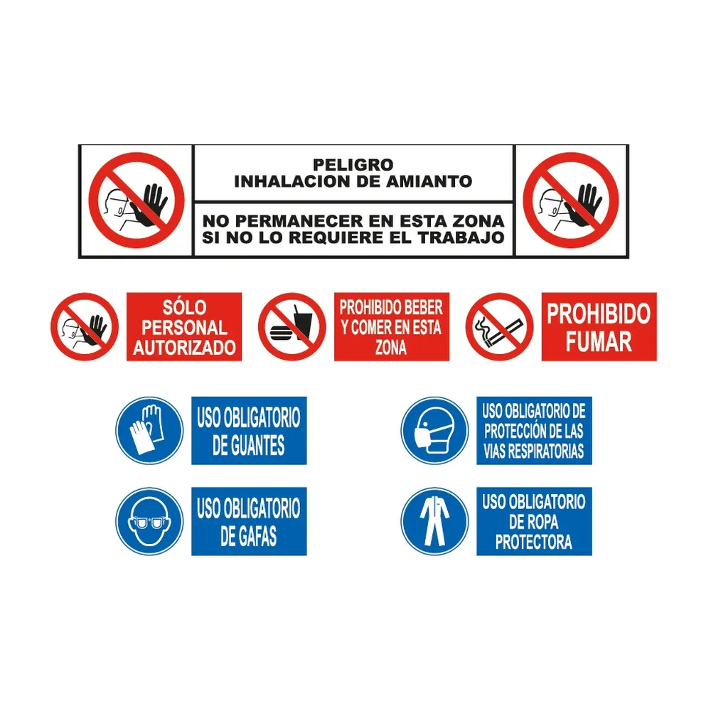 Señal / cartel Combinado — amianto COMBI-20