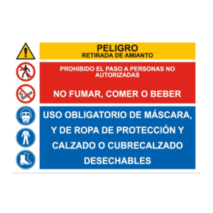 Señal / cartel Combinado — amianto COMBI-25