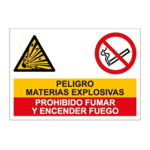 Señal / cartel de combinada materias explosivas