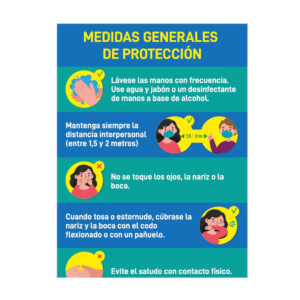 Señal / cartel de medidas generales de protección