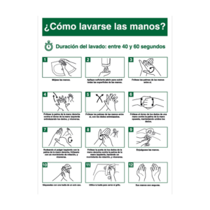 Señal / cartel de ¿Cómo lavarse las manos?