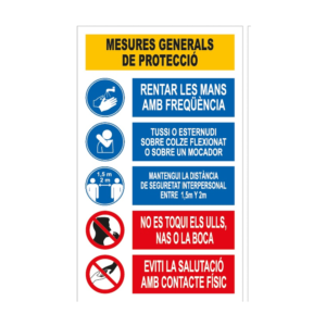 Señal / cartel L mesures generals de protecció (català)