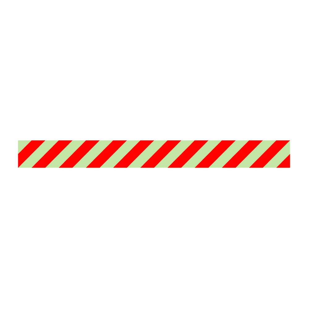 Marcador PVC paredes fotoluminiscente blanco/rojo derecha 1000x100mm B-0100-2R