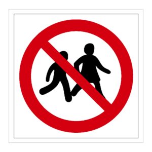 Señal / Cartel de Prohibido el paso a niños