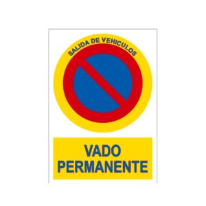 Señal / Cartel de Vado permanente