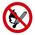 Señal / Cartel de Prohibido encender fuego