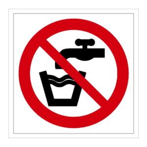 Señal / Cartel de Agua no potable