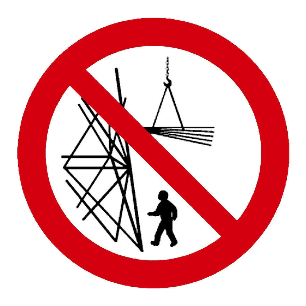 Señal / Cartel de Prohibido permanecer en el área de carga