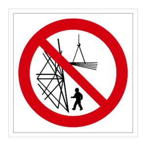Señal / Cartel de Prohibido permanecer en el área de carga