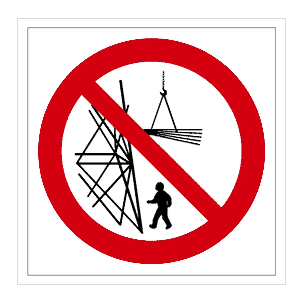 Señal / Cartel de Prohibido permanecer en el área de carga