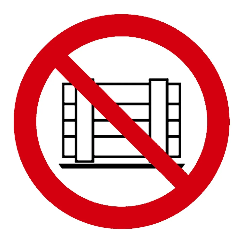Señal / Cartel de Prohibido depositar materiales mantener libre el paso