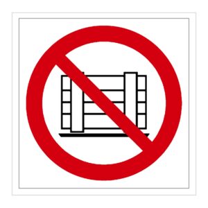 Señal / Cartel de Prohibido depositar materiales mantener libre el paso