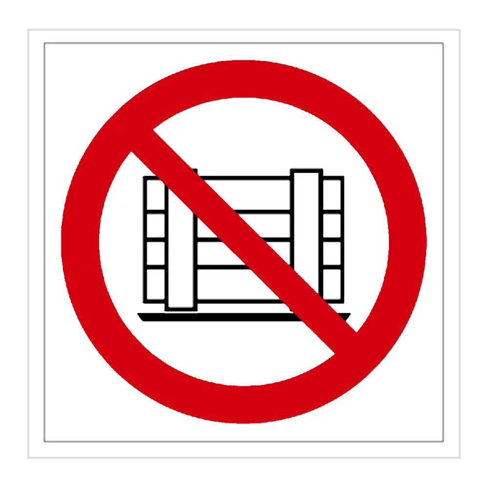 Señal / Cartel de Prohibido depositar materiales mantener libre el paso