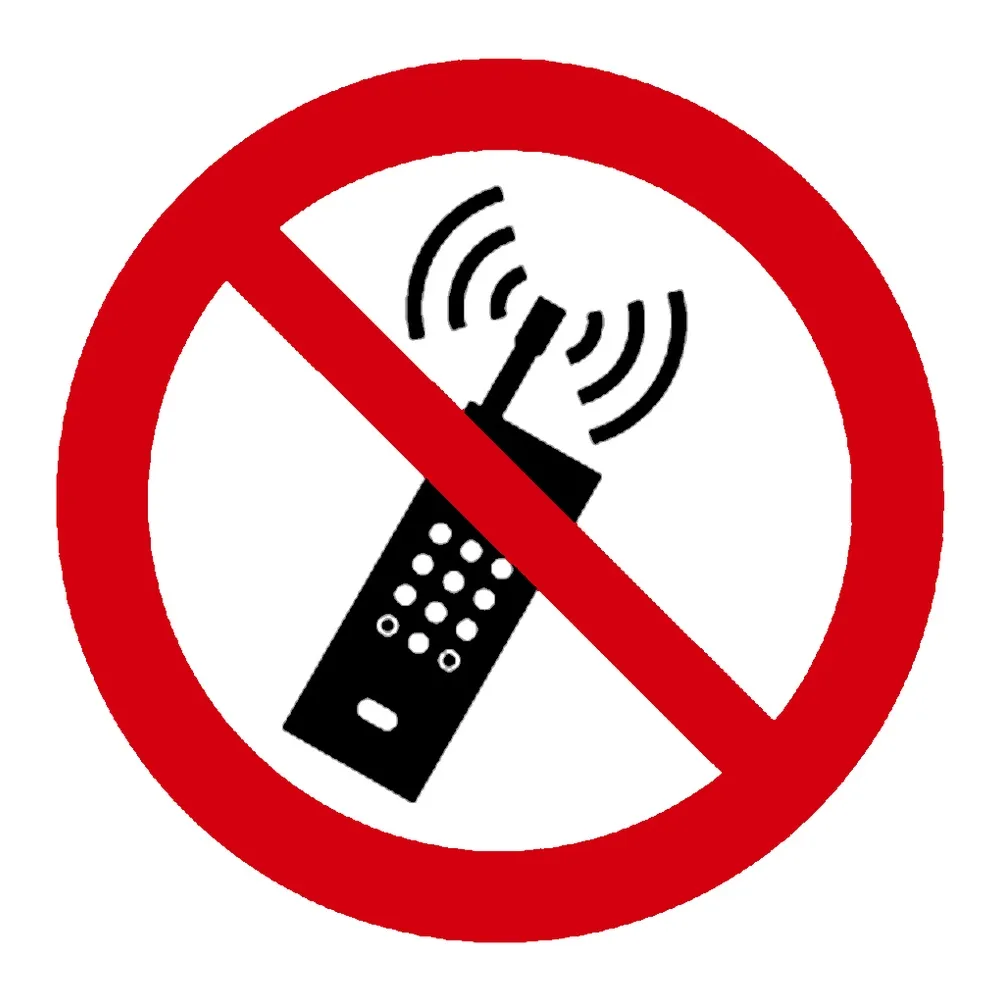 Señal / Cartel de Prohibido el uso de teléfonos móviles