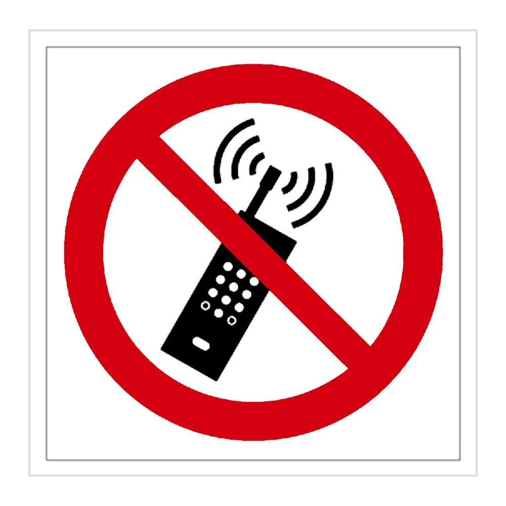Señal / Cartel de Prohibido el uso de teléfonos móviles