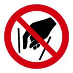 Señal / Cartel de Prohibido introducir las manos
