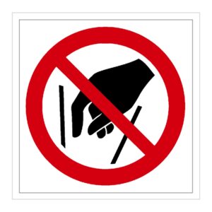Señal / Cartel de Prohibido introducir las manos