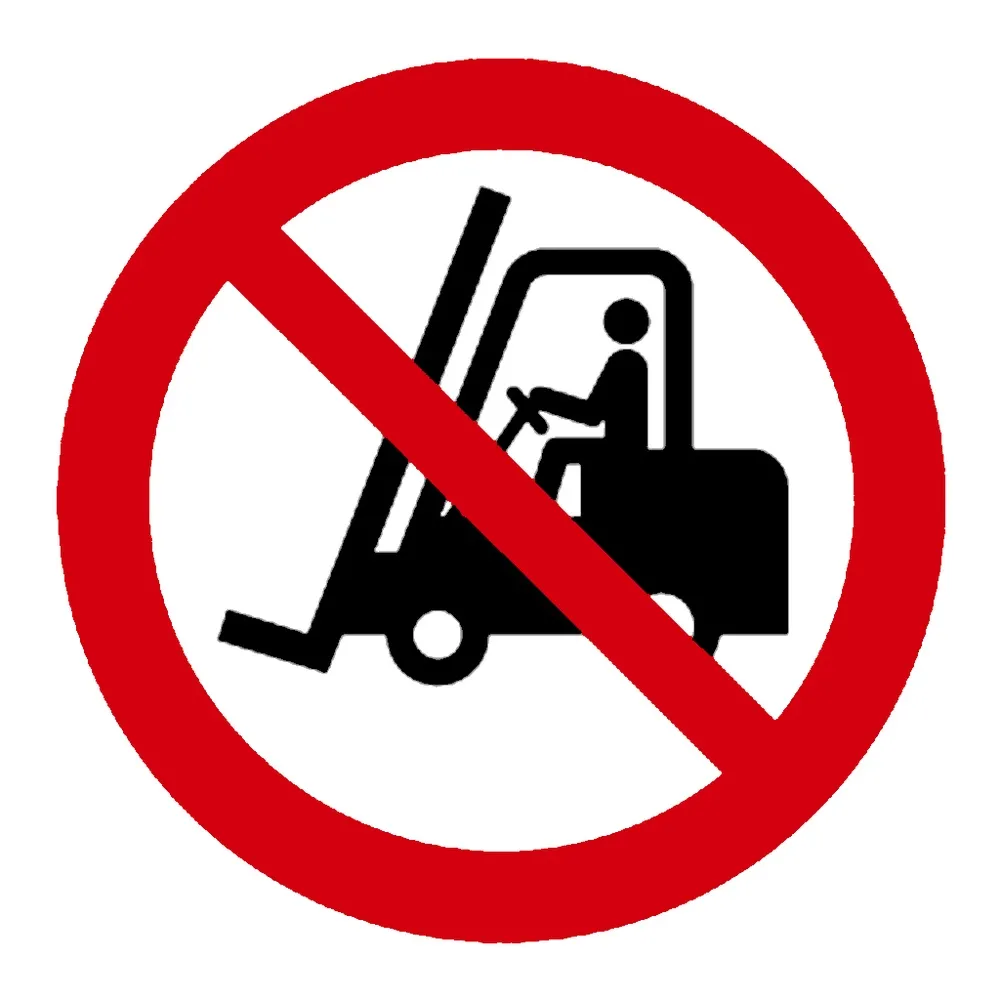 Señal / Cartel de Prohibido el paso a carretillas