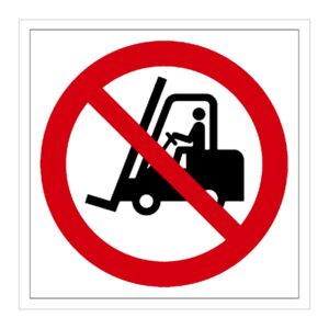 Señal / Cartel de Prohibido el paso a carretillas