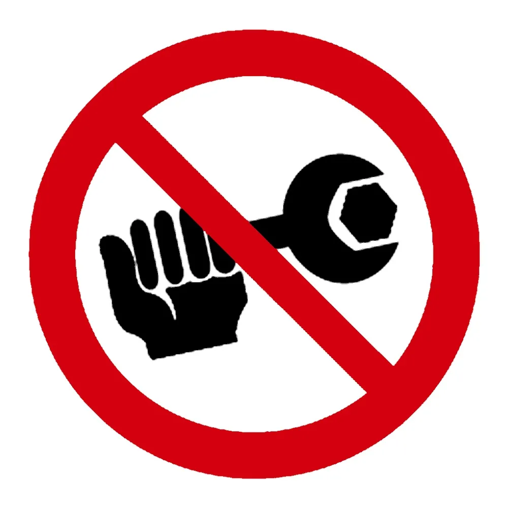 Señal / Cartel de Prohibido reparar la máquina a personal no autorizado