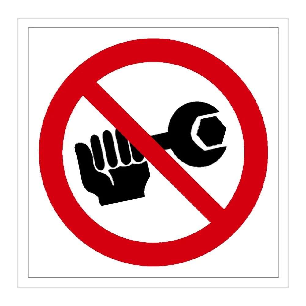 Señal / Cartel de Prohibido reparar la máquina a personal no autorizado