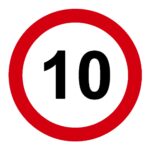 Señal / Cartel de Velocidad máxima 10 km/h