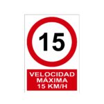 Señal / Cartel de Velocidad máxima 15 km/h
