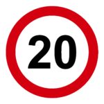 Señal / Cartel de Velocidad máxima 20 km/h